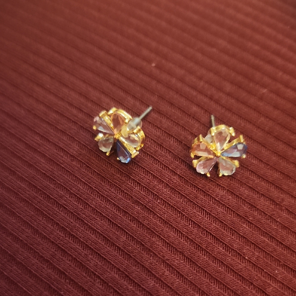 Claire's Gold and Silver Floral Earrings